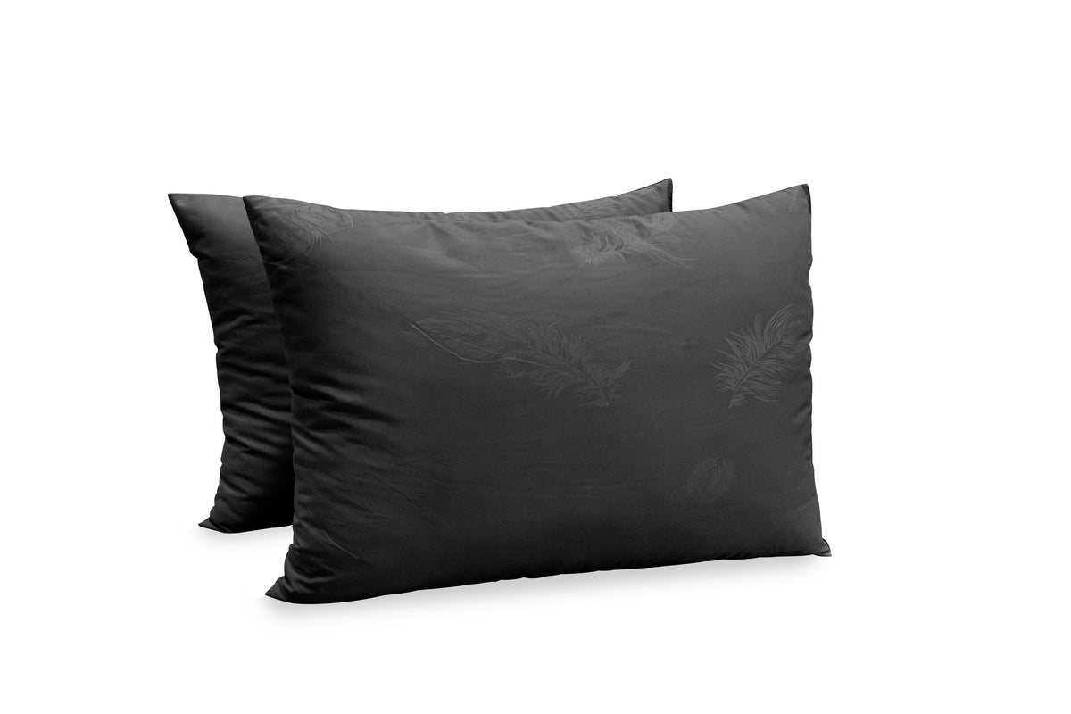 Set de 2 perne pentru somn, 50/70 cm, Easy Home, gri închis cu relief