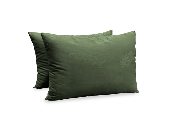 Set de 2 perne pentru somn, 50/70 cm, Easy Home, verzi cu relief