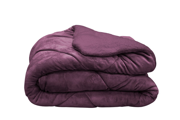 Set pătură luxoasă și 2 perne, mov