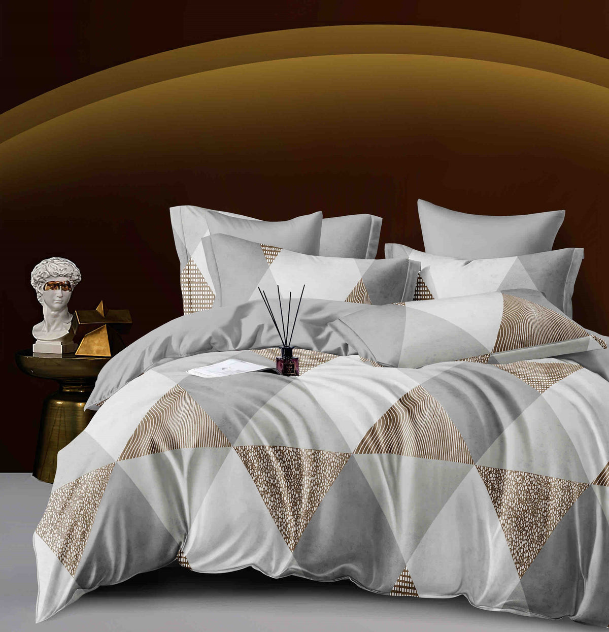 Lenjerie de pat 6 piese fără elastic, 100% bumbac - А301 de la Onesleep