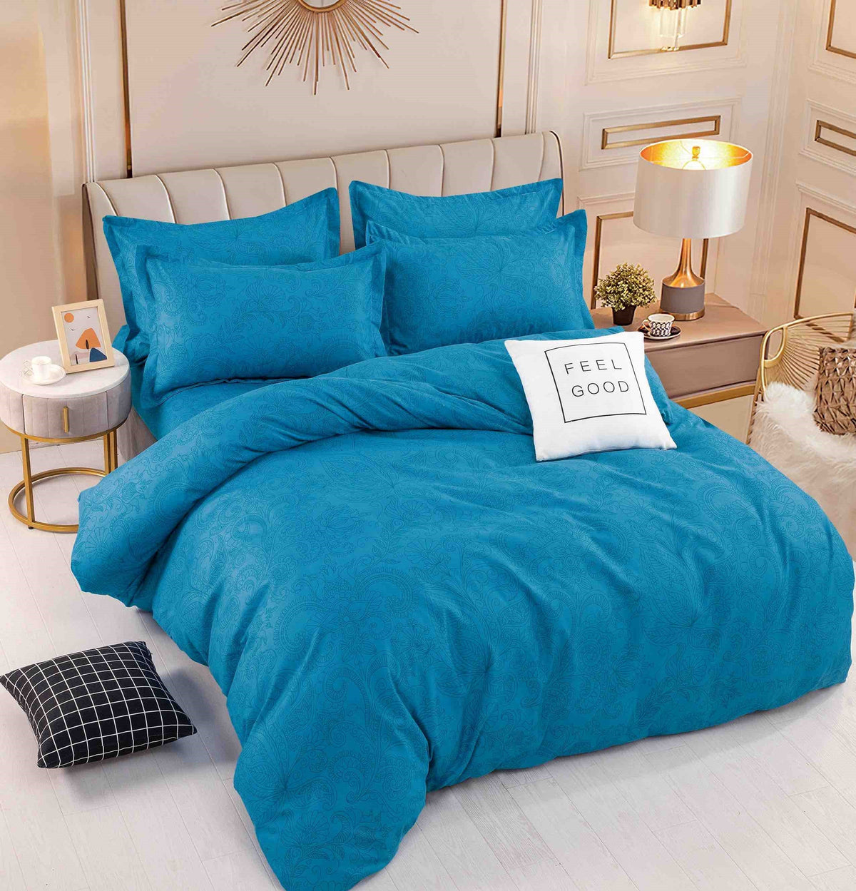 Lenjerie de pat 6 piese fără elastic, 100% bumbac - А306 de la Onesleep