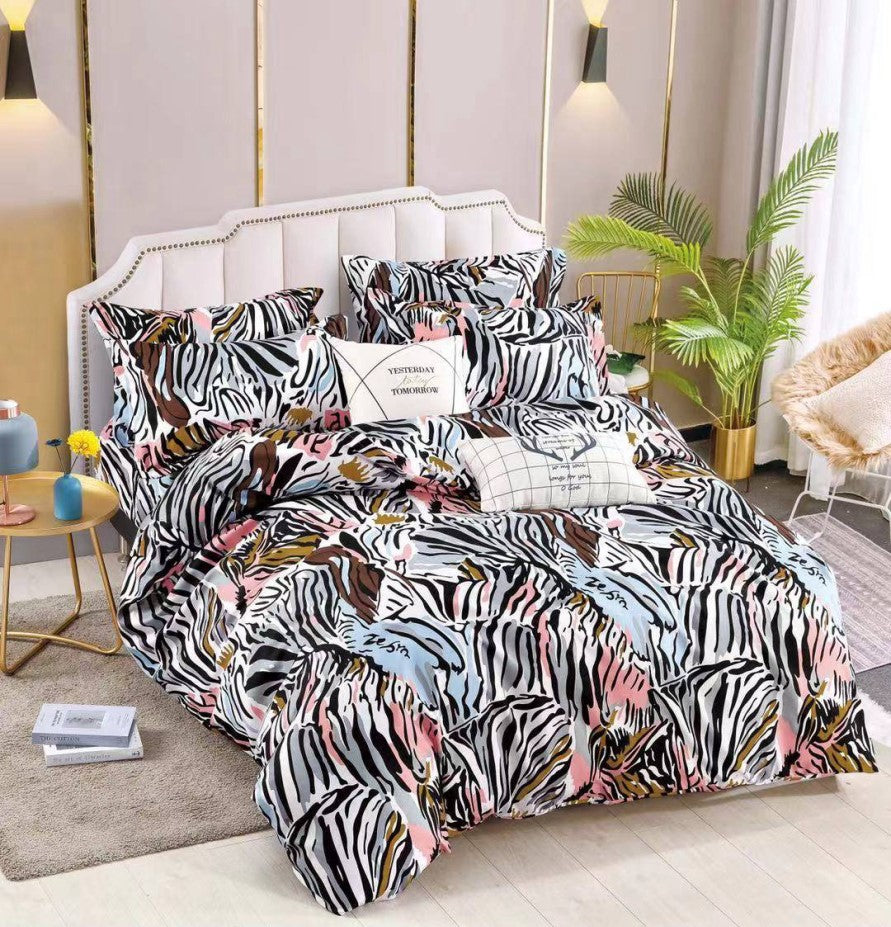 Lenjerie de pat 6 piese fără elastic, 100% bumbac - А339 de la Onesleep