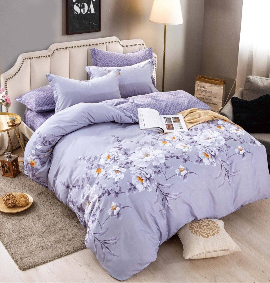 Lenjerie de pat 6 piese fără elastic, 100% bumbac - А344 de la Onesleep