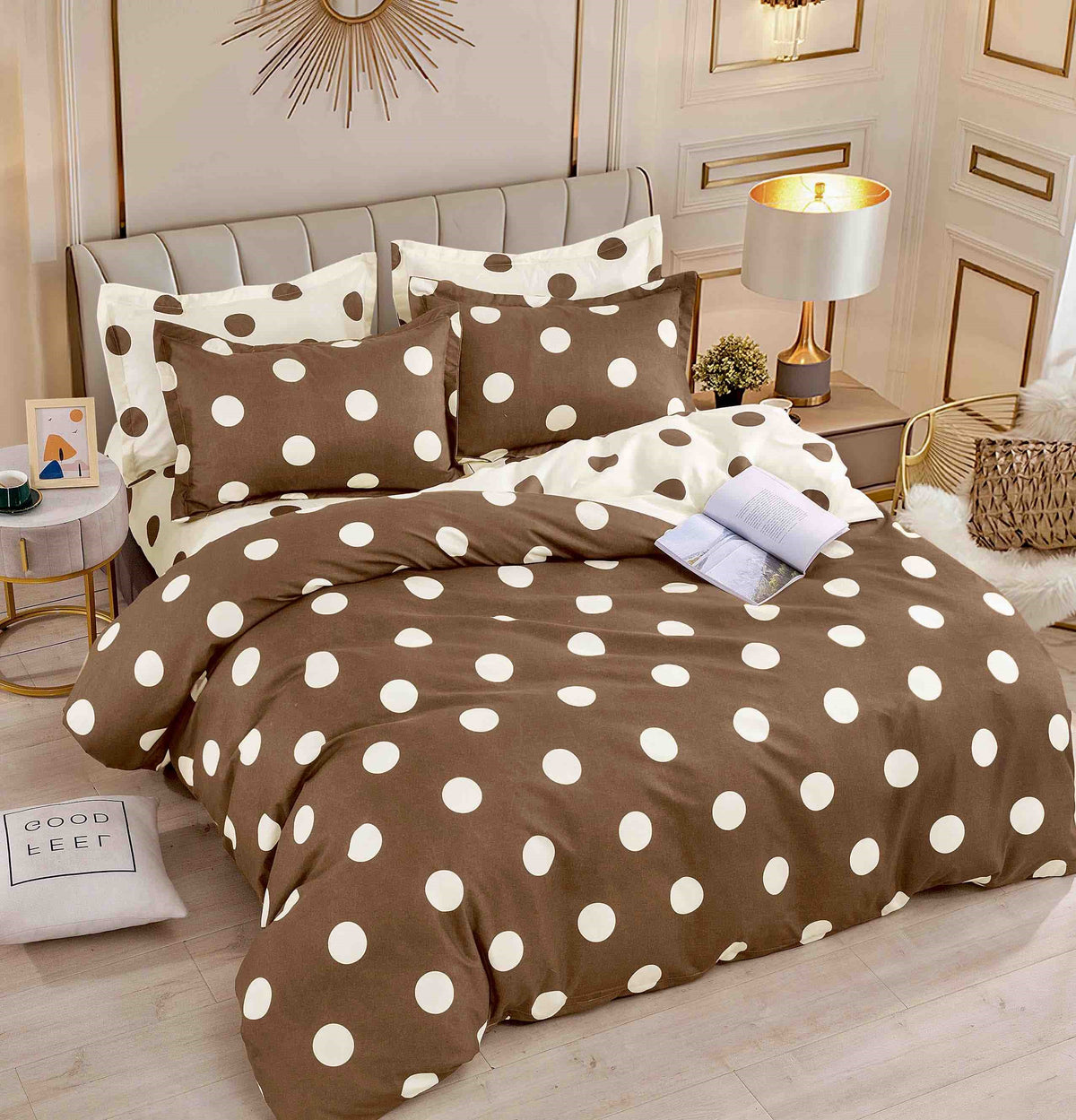 Lenjerie de pat 6 piese fără elastic, 100% bumbac - А353 de la Onesleep