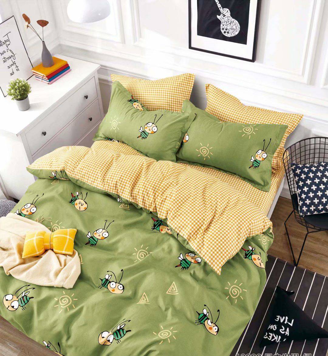 Lenjerie de pat 6 piese fără elastic, 100% bumbac - А357 de la Onesleep