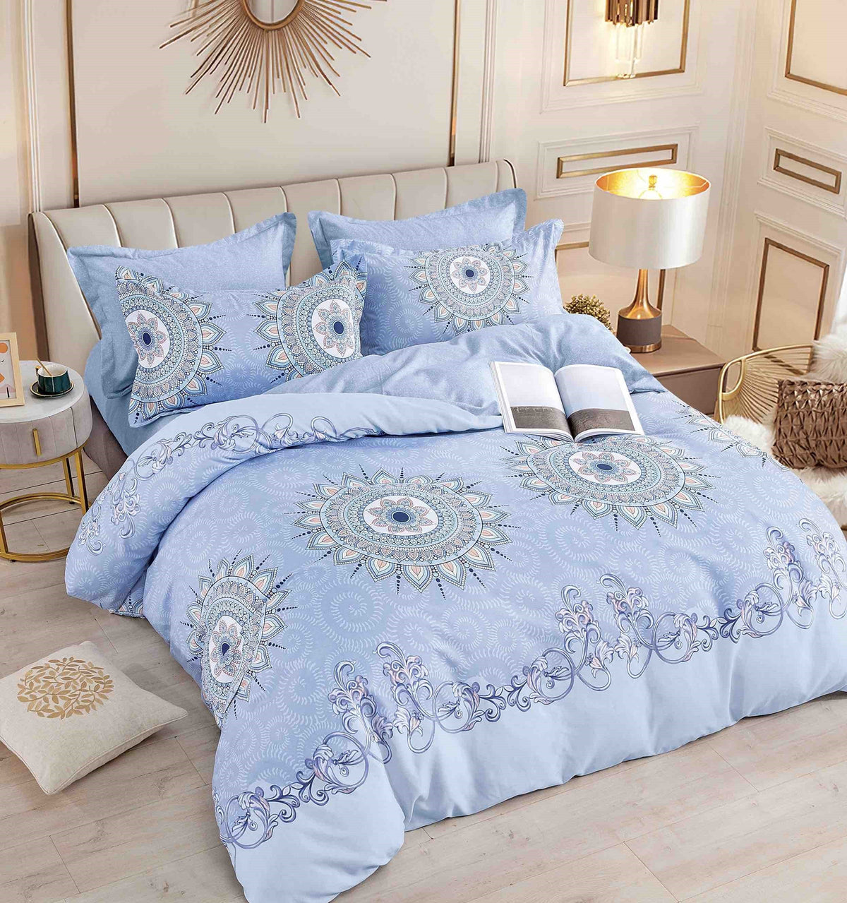 Lenjerie de pat 6 fără elastic, 100% bumbac - А413 de la Onesleep