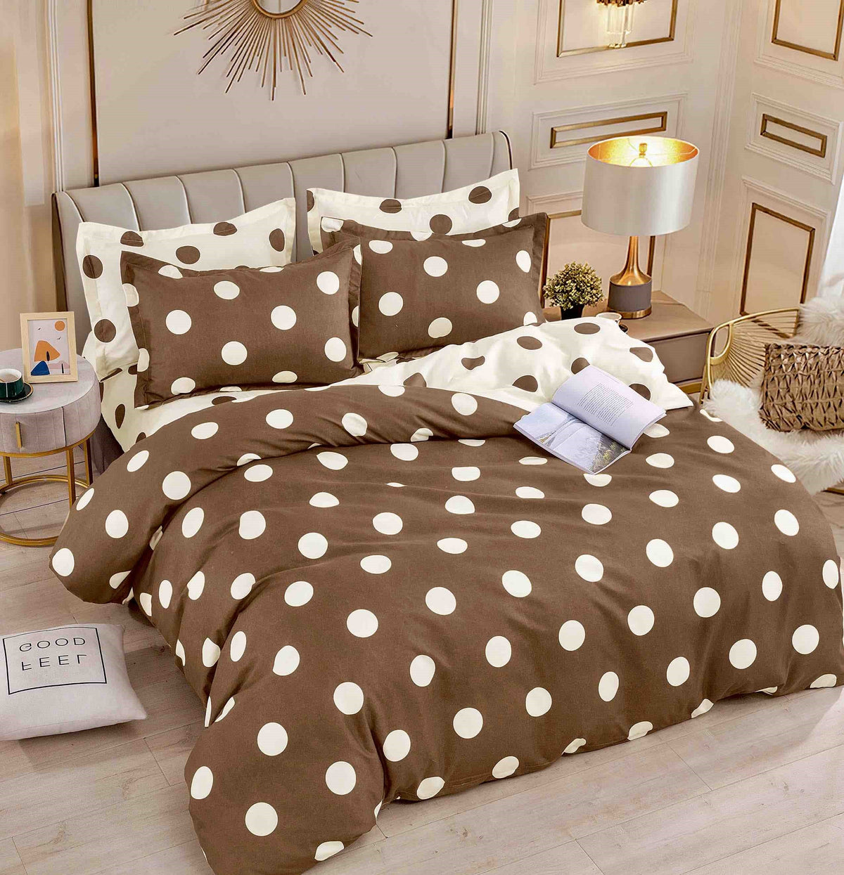 Lenjerie de pat 6 fără elastic, 100% bumbac - А414 de la Onesleep