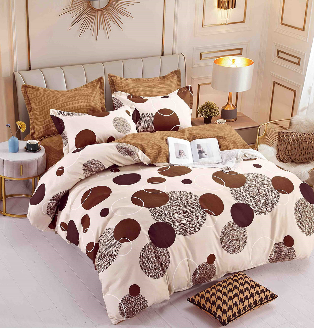 Lenjerie de pat 6 fără elastic, 100% bumbac - А415 de la Onesleep