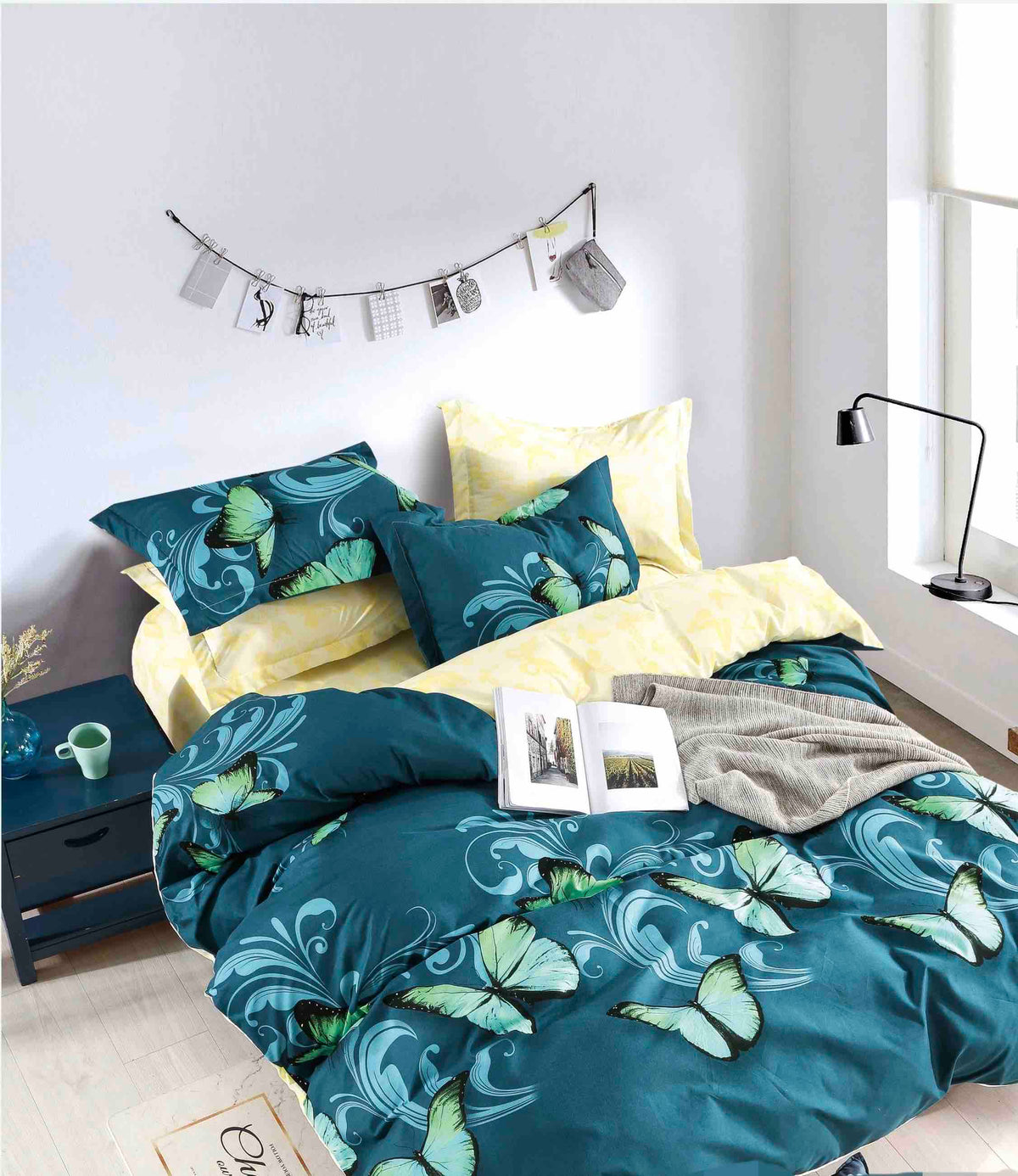 Lenjerie de pat 6 fără elastic, 100% bumbac - А416 de la Onesleep