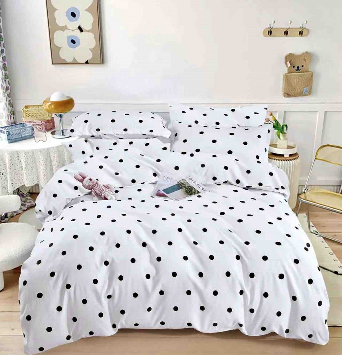 Lenjerie de pat 6 fără elastic, 100% bumbac - А418 de la Onesleep