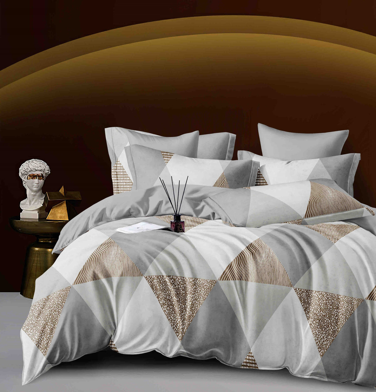 Lenjerie de pat 6 cu elastic, 100% bumbac - А436 de la Onesleep