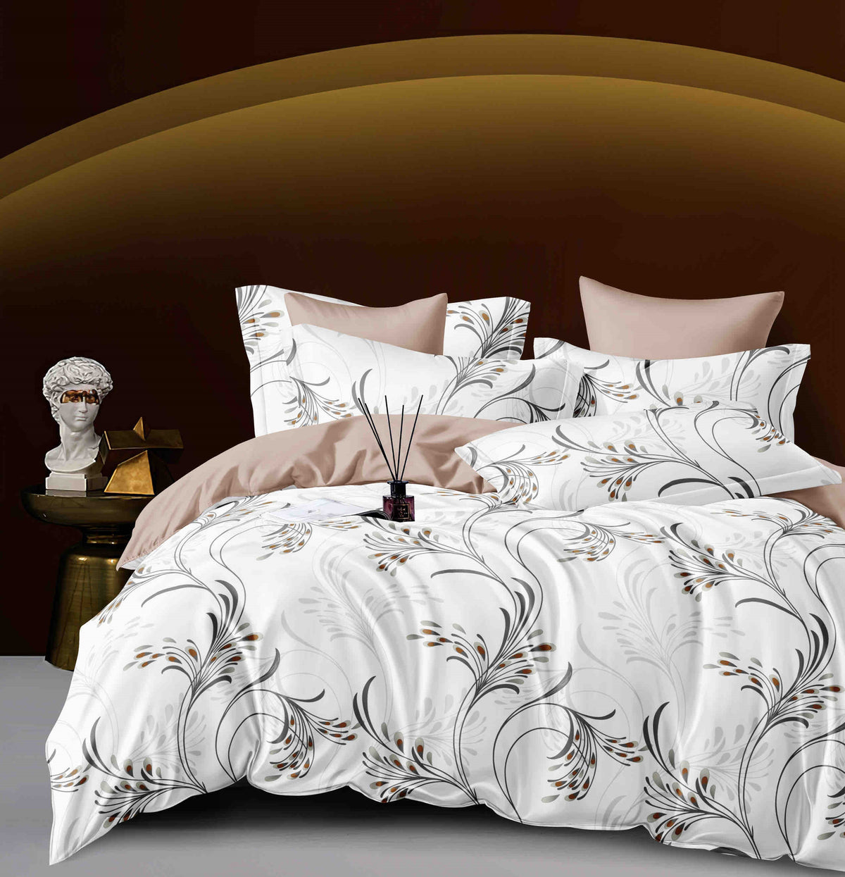 Lenjerie de pat 6 fără elastic, 100% bumbac - А442 de la Onesleep