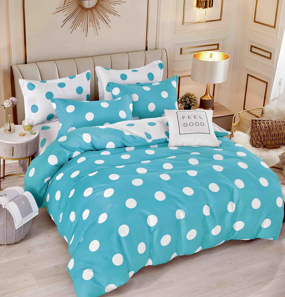 Lenjerie de pat 6 fără elastic, 100% bumbac - А445 de la Onesleep