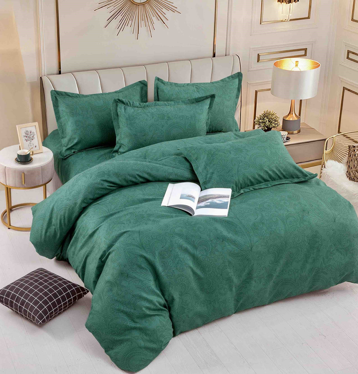 Lenjerie de pat 4 piese fără elastic, 100% bumbac - a517de la Onesleep