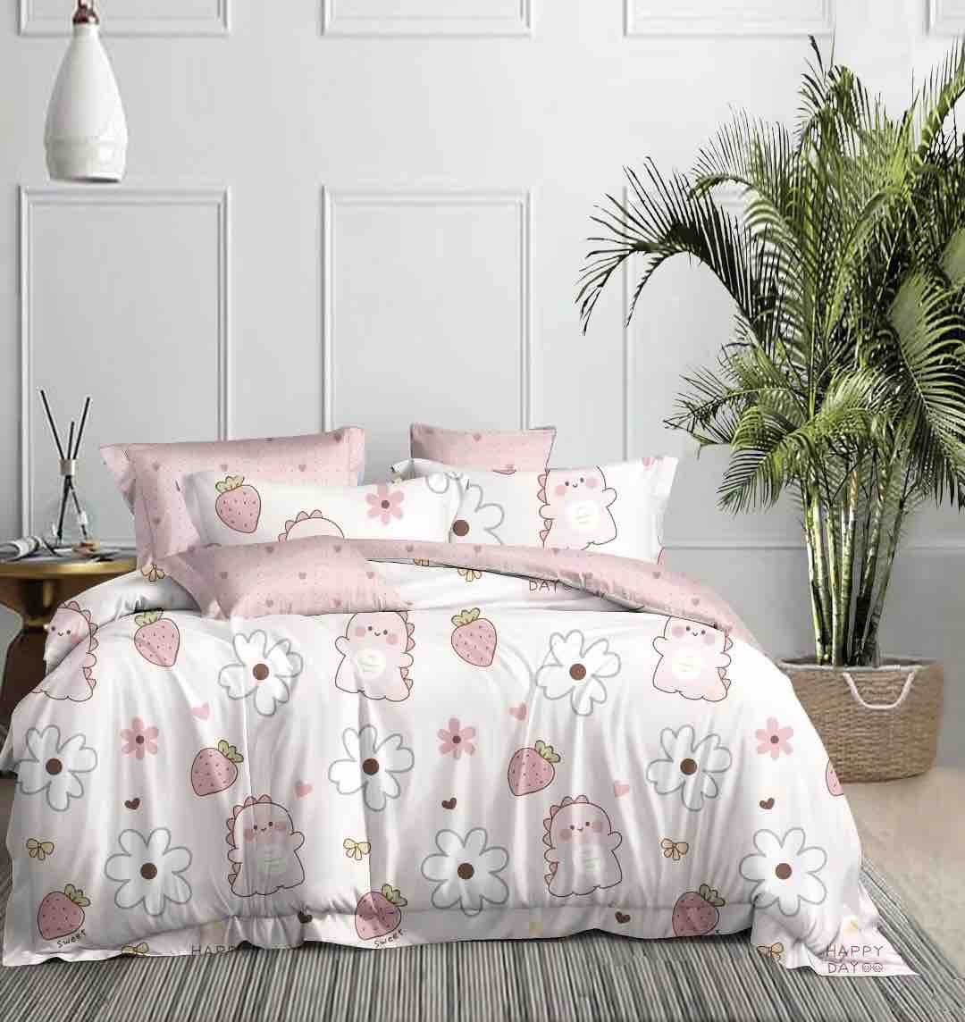 Lenjerie de pat 4 piese fără elastic, 100% bumbac - a522 de la Onesleep