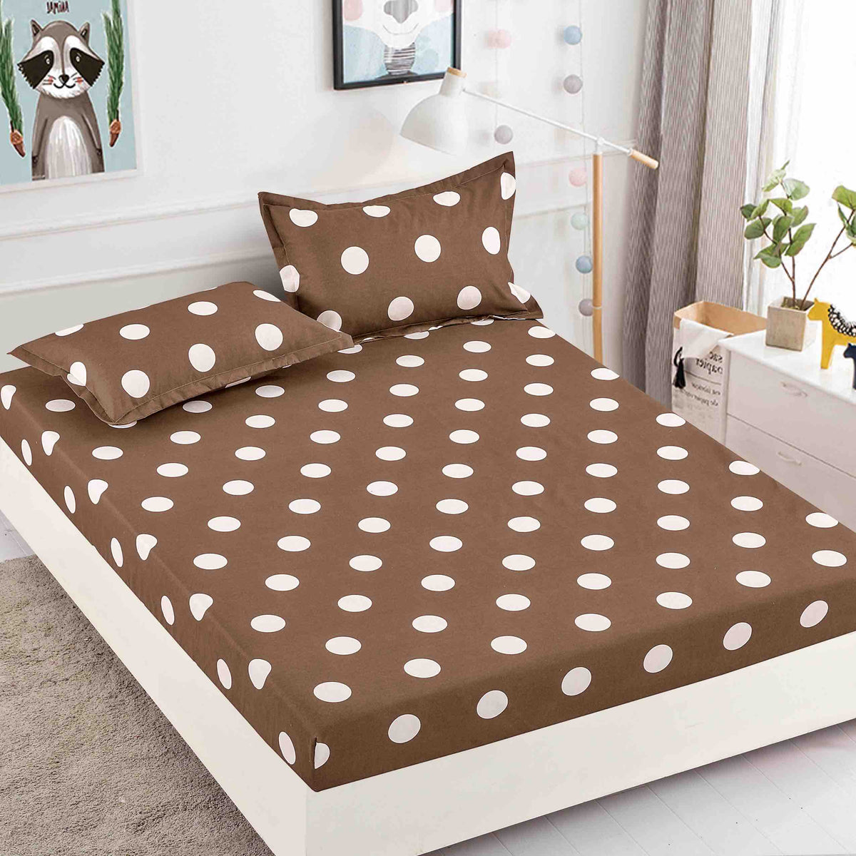 Lenjerie de pat 3 cu elastic, 100% bumbac - a740 de la Onesleep