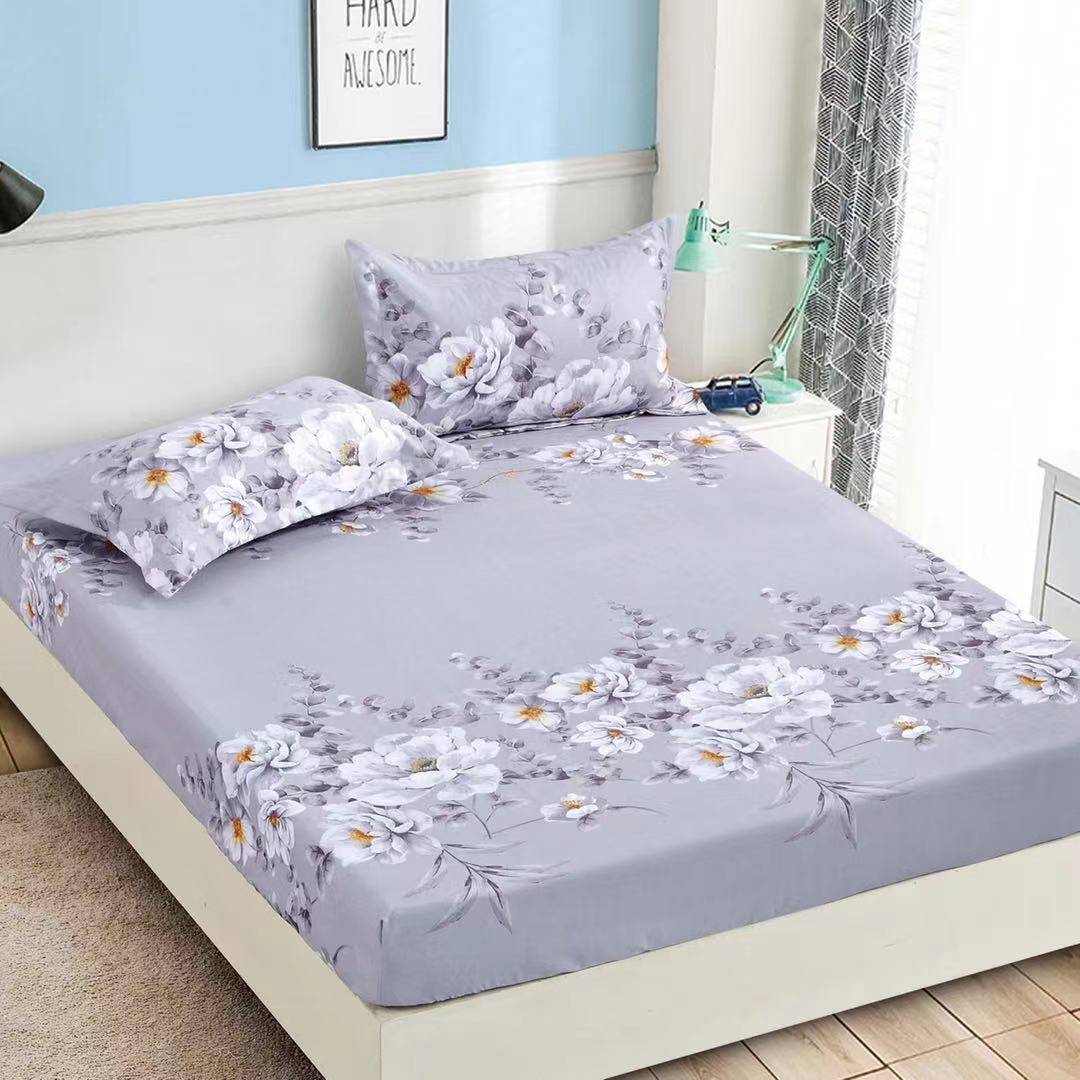 Lenjerie de pat 3 cu elastic, 100% bumbac - a747 de la Onesleep