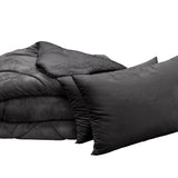 Set pătură luxoasă și 2 perne, gri