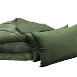 Set pătură luxoasă și 2 perne, verde