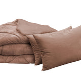 Set pătură luxoasă și 2 perne, bej