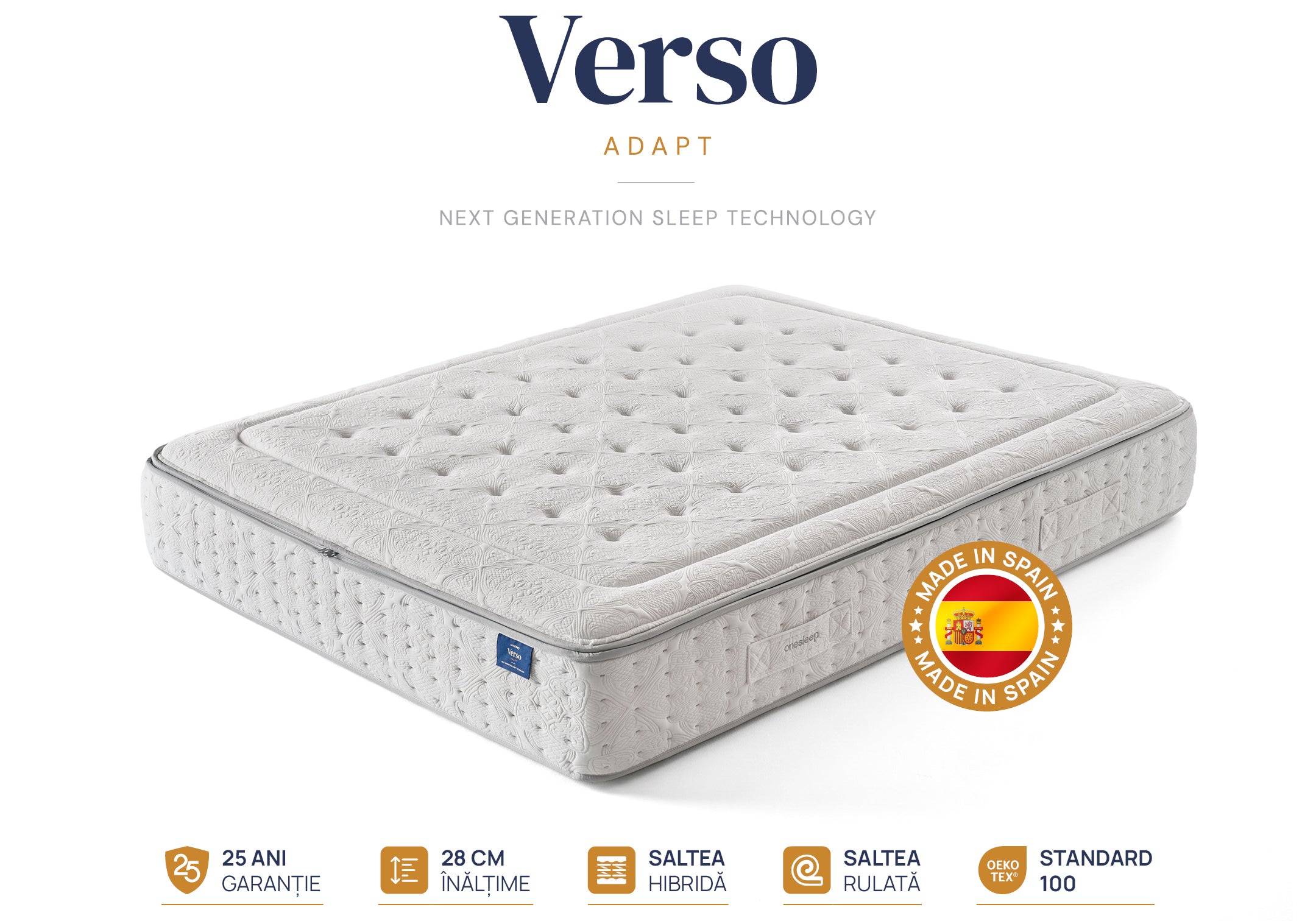 Saltea Verso Adapt Sleep Technology de la Onesleep, 28 cm